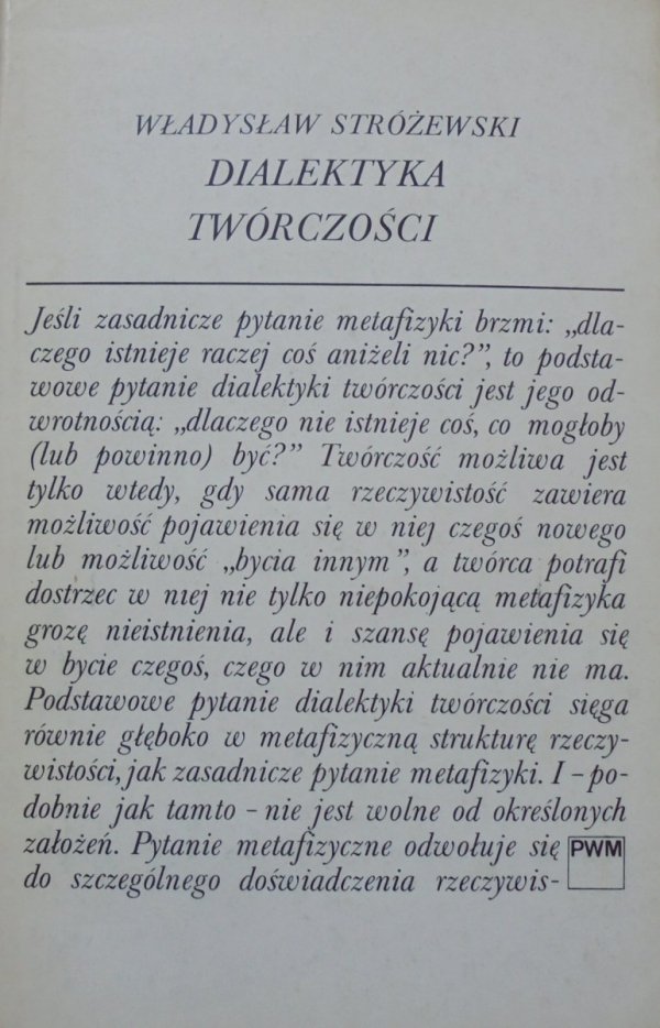 Władysław Stróżewski Dialektyka twórczości