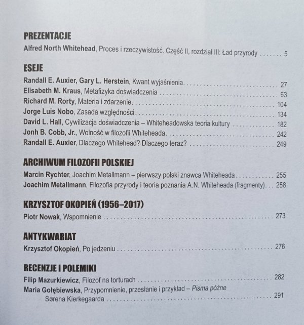 Kronos 1/2017 / Whitehead