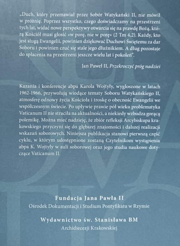 Karol Wojtyła Odnowa Kościoła i świata: refleksje soborowe
