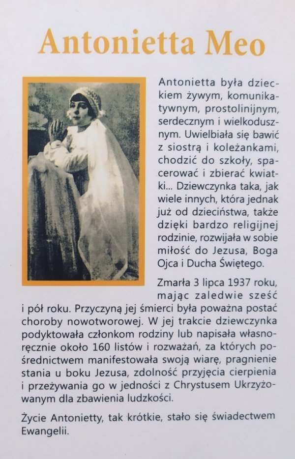 Dino De Carolis Antonietta Meo. Mały świadek wielkiej miłości