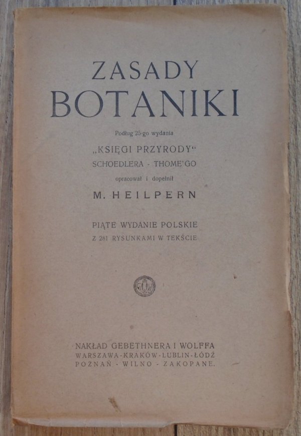 Maksymilian Heilpern • Zasady botaniki [1922]