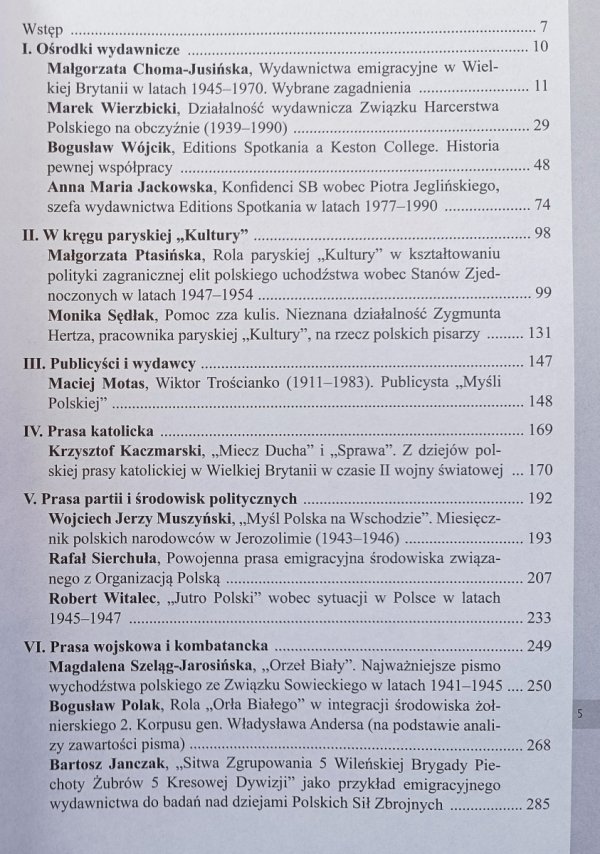 Emigracyjna prasa oraz ośrodki wydawnicze i wydawcy (1939-1990)