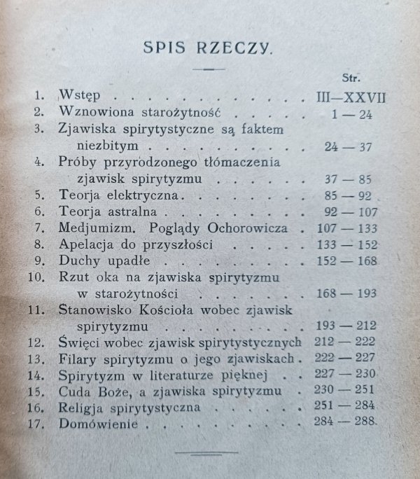 Zjawiska spirytystyczne w oświetleniu nauki i objawienia / 1920