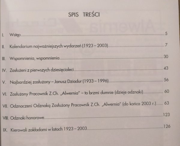 Wierni 'Alwerni'. Wydanie jubileuszowe z okazji 80-lecia Zakładów Chemicznych 'Alwernia'