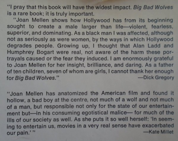Joan Mellen • Big Bad Wolves. Masculinity in the American FIlm
