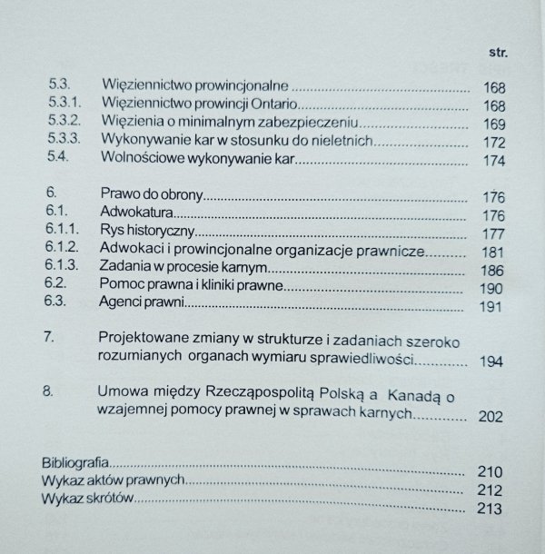 Jan Szarycz Kanadyjski wymiar sprawiedliwości