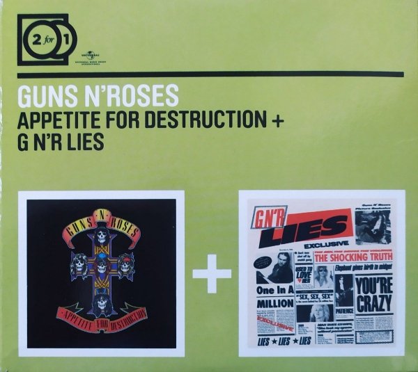 Guns n' Roses Appetite for Destruction + G n'R Lies CD
