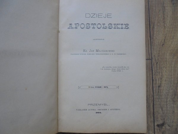 ks. Jan Milczanowski • Dzieje Apostolskie [1894]