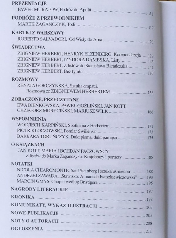 Zeszyty Literackie numer 68/1999 • Zbigniew Herbert