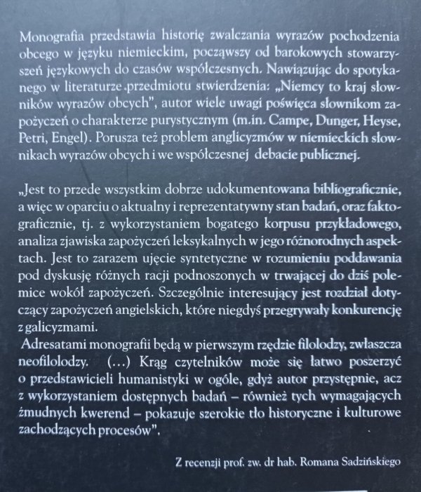 Ryszard Lipczuk Walka z wyrazami obcymi w Niemczech - historia i współczesność