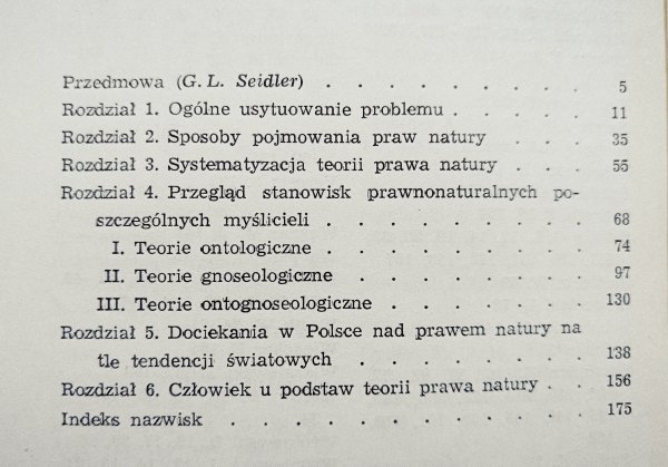 Maria Szyszkowska Teorie prawa natury XX wieku w Polsce