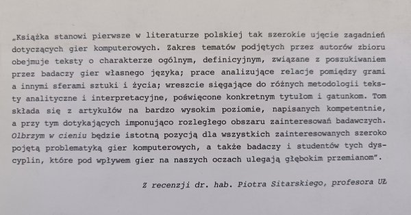 red. Andrzej Pitrus Olbrzym w cieniu. Gry wideo w kulturze audiowizualnej
