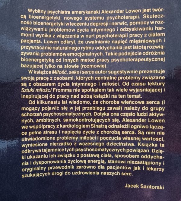 Alexander Lowen Miłość, seks i serce