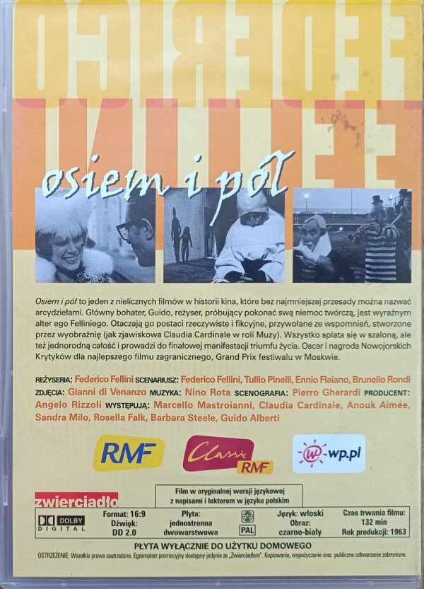 Federico Fellini Osiem i pół DVD