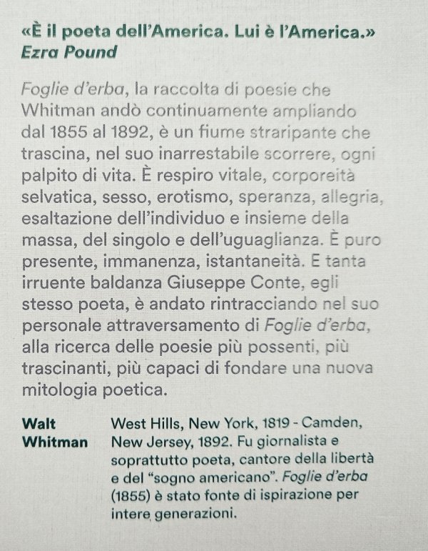 Walt Whitman Foglie d'erba