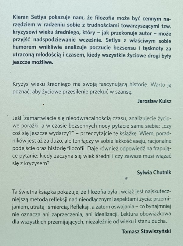 Kieran Setiya Kryzys wieku średniego: poradnik filozoficzny