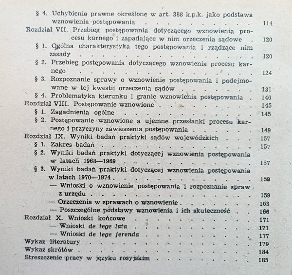Wznowienie postępowania karnego w PRL w świetle prawa i praktyki