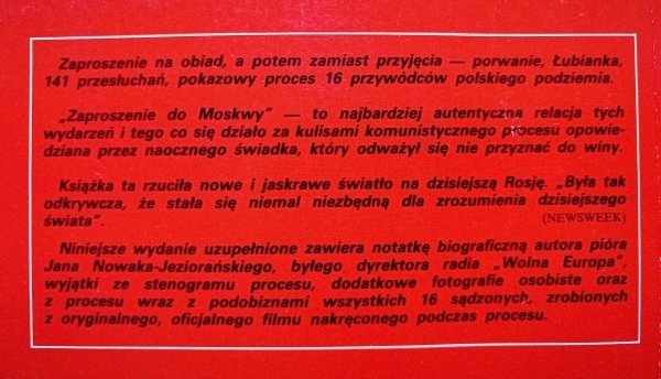 Zbigniew Stypułkowski Zaproszenie do Moskwy