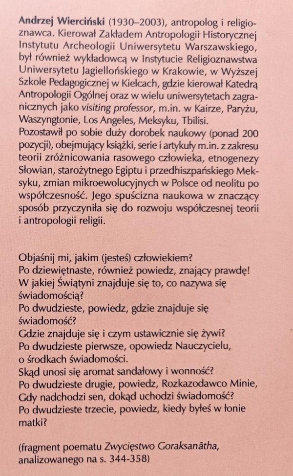 Andrzej Wierciński Magia i religia. Szkice z antropologii religii