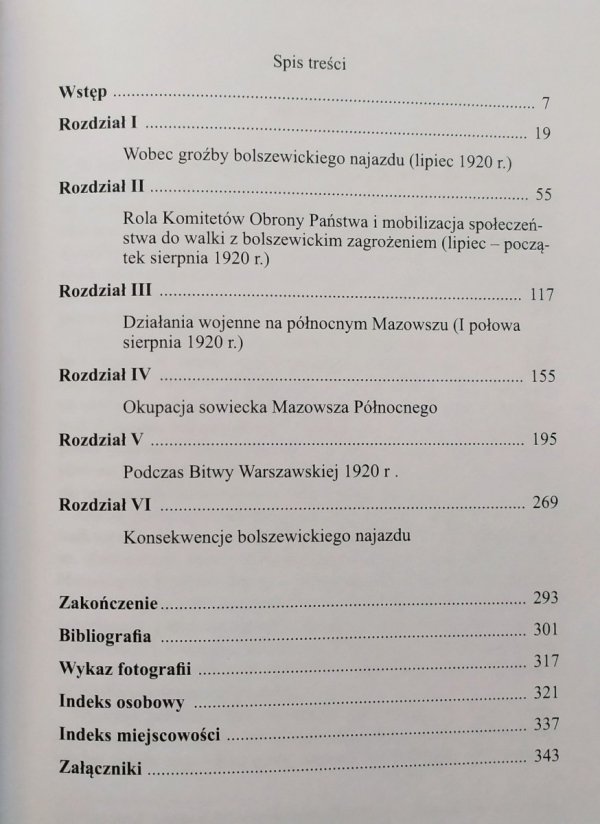Janusz Szczepański Mazowsze Północne podczas najazdu bolszewickiego 1920 roku