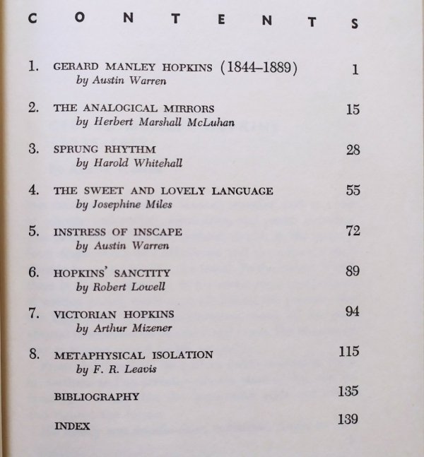 Gerard Manley Hopkins by The Kenyon Critics