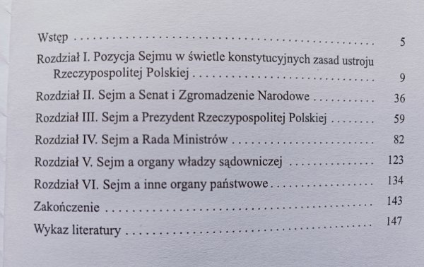 Stanisław Bożyk Sejm w systemie organów państwowych RP