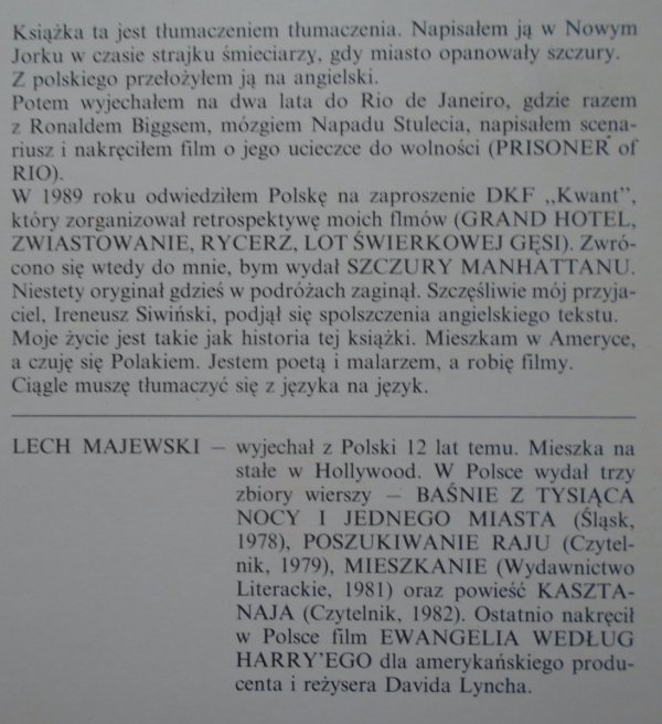 Lech Majewski • Szczury Manhattanu