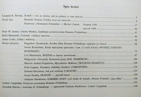 red. Bogusław Zmudziński Roman Polański