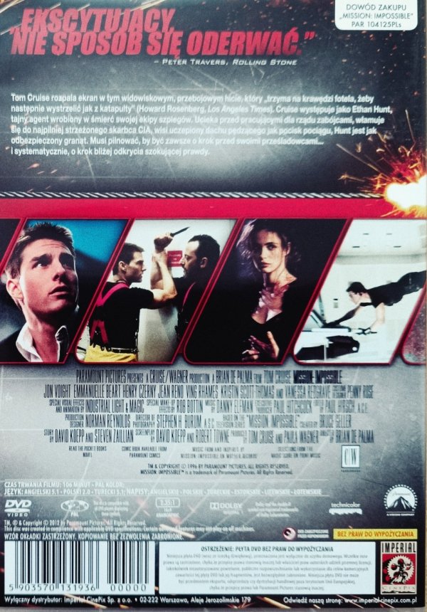 Mission: Impossible 1 DVD