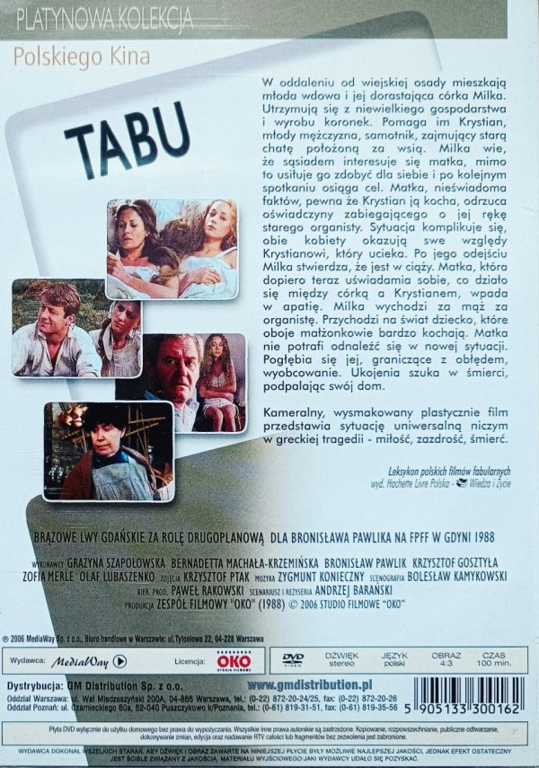Andrzej Barański Tabu DVD