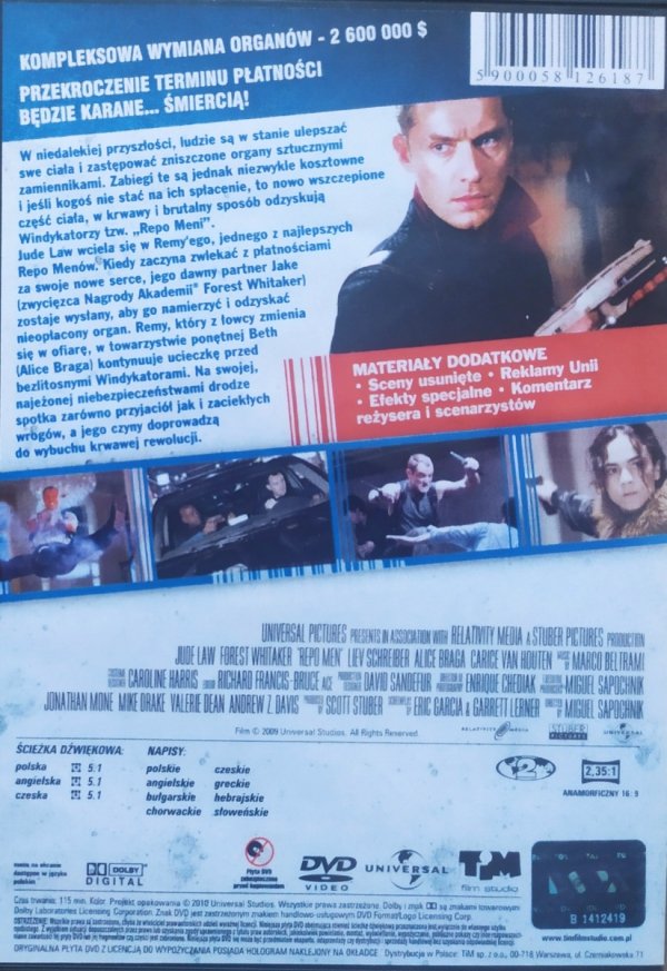 Miguel Sapochnik Repo Men - Windykatorzy DVD