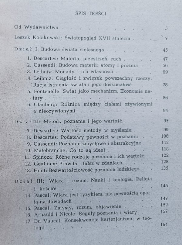 red. Leszek Kołakowski Filozofia XVII wieku. Francja - Holandia - Niemcy