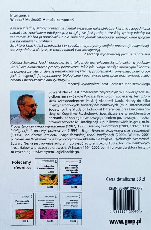 Edward Nęcka Inteligencja. Geneza, struktura, funkcje