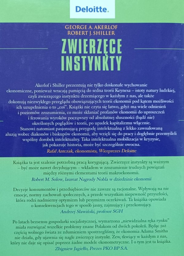 George A. Akerlof, Robert J. Shiller Zwierzęce instynkty