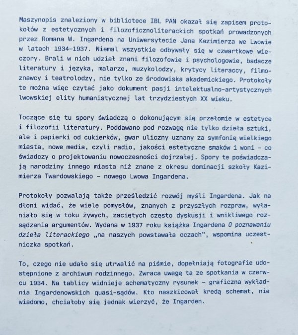 Lwowskie czwartki Romana W. Ingardena 1934-1937