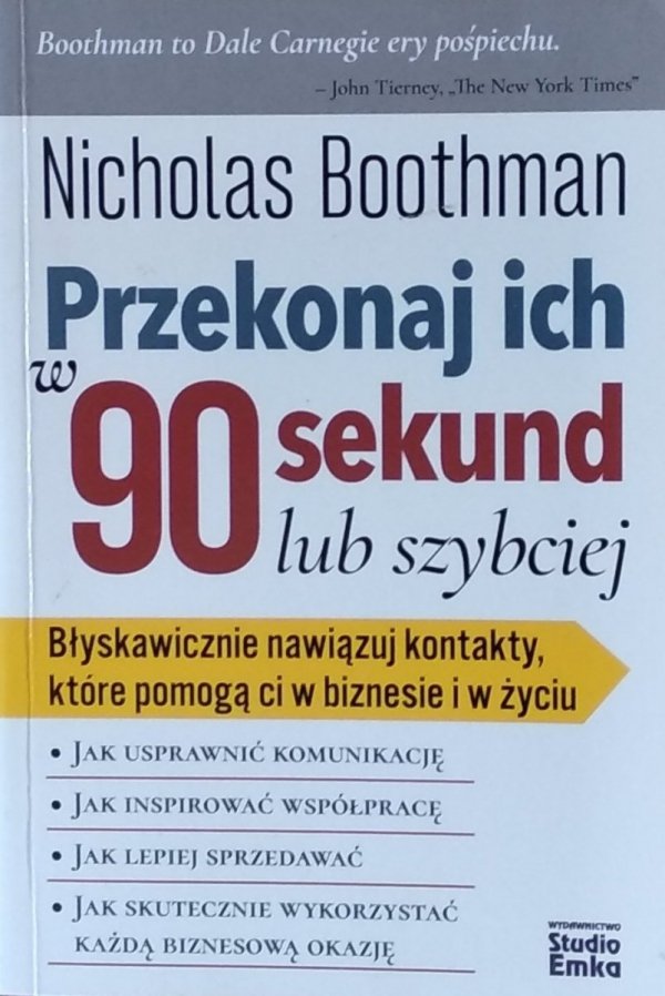 Nicholas Boothman • Przekonaj ich w 90 sekund lub szybciej