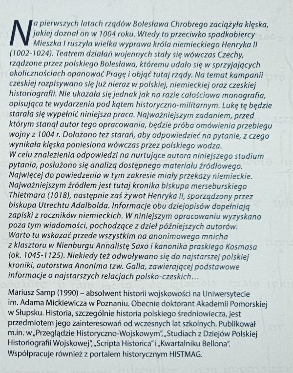 Mariusz Samp Praga 1004. Największa klęska Bolesława Chrobrego 
