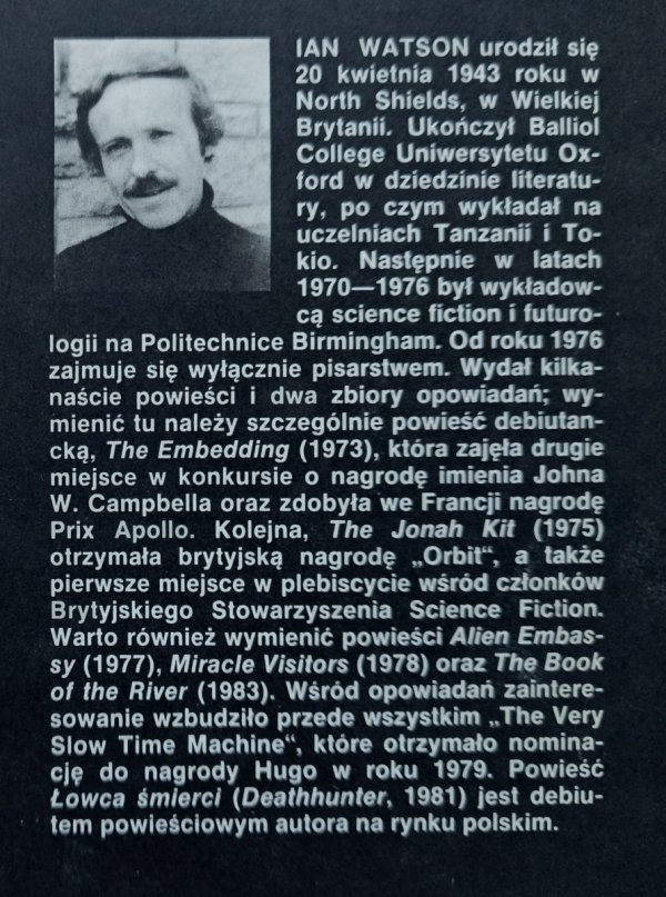 Ian Watson Łowca śmierci