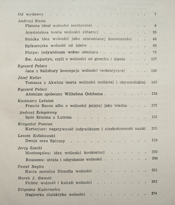 Antynomie wolności. Z dziejów filozofii wolności