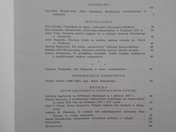 Biuletyn Historii Sztuki 1/1966 • Formizm, kościół Św. Piotra w Krakowie, Drzeworyty