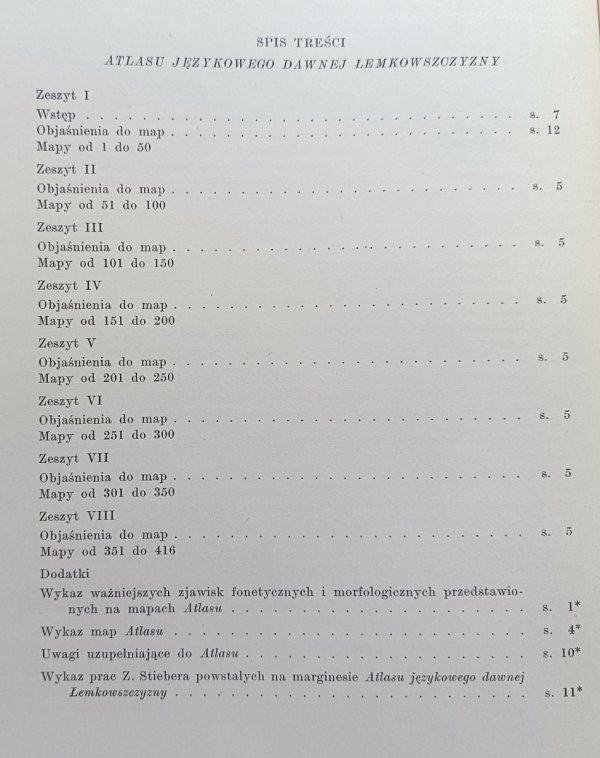 Zdzisław Stieber Atlas językowy dawnej Łemkowszczyzny zeszyt 8