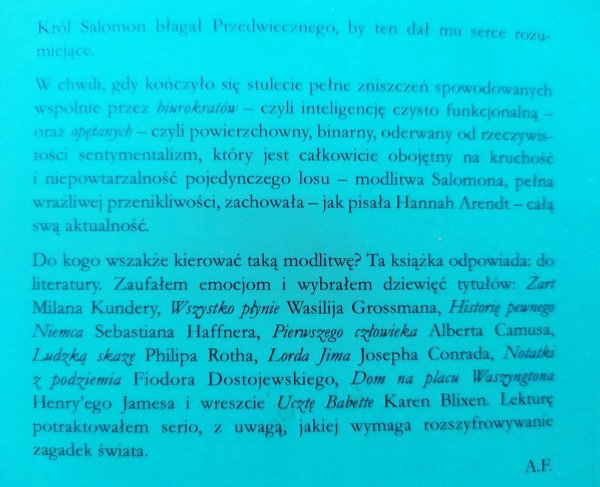 Alain Finkielkraut Serce rozumiejące. Z lektur