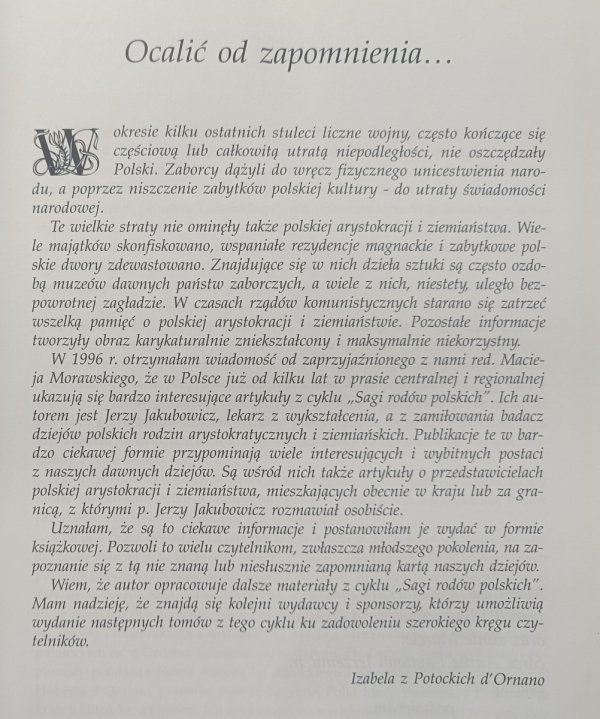 Jerzy Jakubowicz Sagi rodów polskich