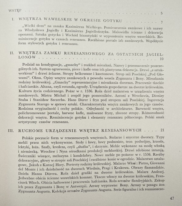 Tadeusz Mańkowski Dzieje wnętrz wawelskich
