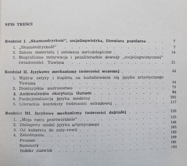 Anna Węgrzyniakowa Dialektyka językowej organizacji tekstu w poezji Tuwima