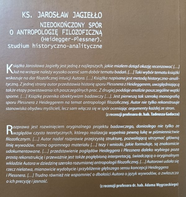 Niedokończony spór o antropologię filozoficzną (Heidegger / Plessner)