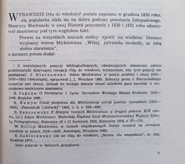 Stanisław Zabierowski Między poetyką a polityką. Odbiór 'Ody do młodości' w latach 1820-1970
