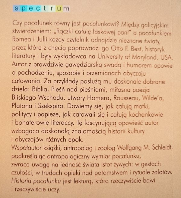 Otto F. Best Historia pocałunku