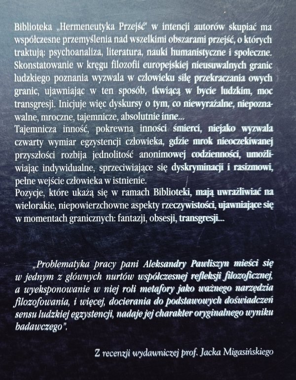 Aleksandra Pawliszyn Ontologiczne studium metafory