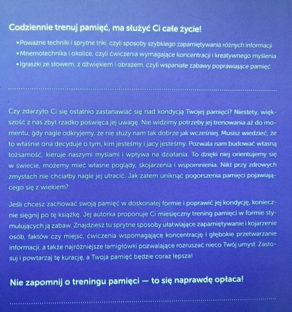 Paulina Mechło SuperPamięć w 31 dni. Triki, ćwiczenia, neurorozrywki